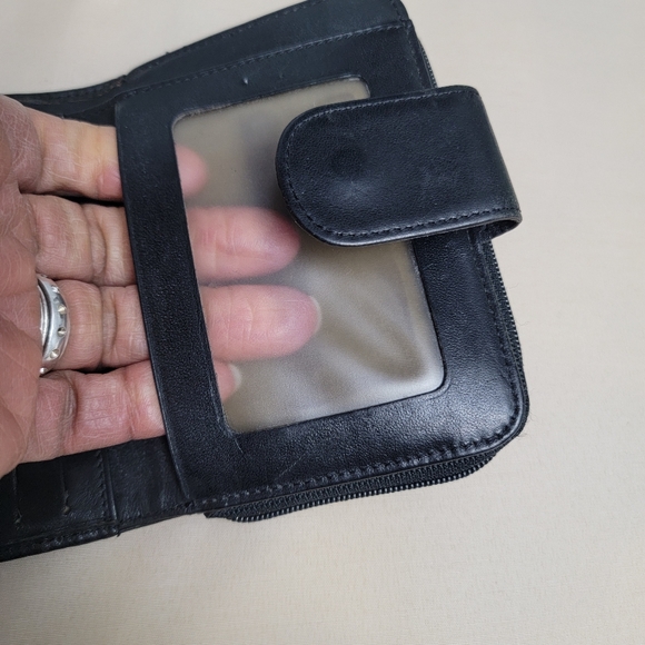 Vintage GH Bass Black Bi-Fold Full Grain Leather Wallet - Picture 9 of 14